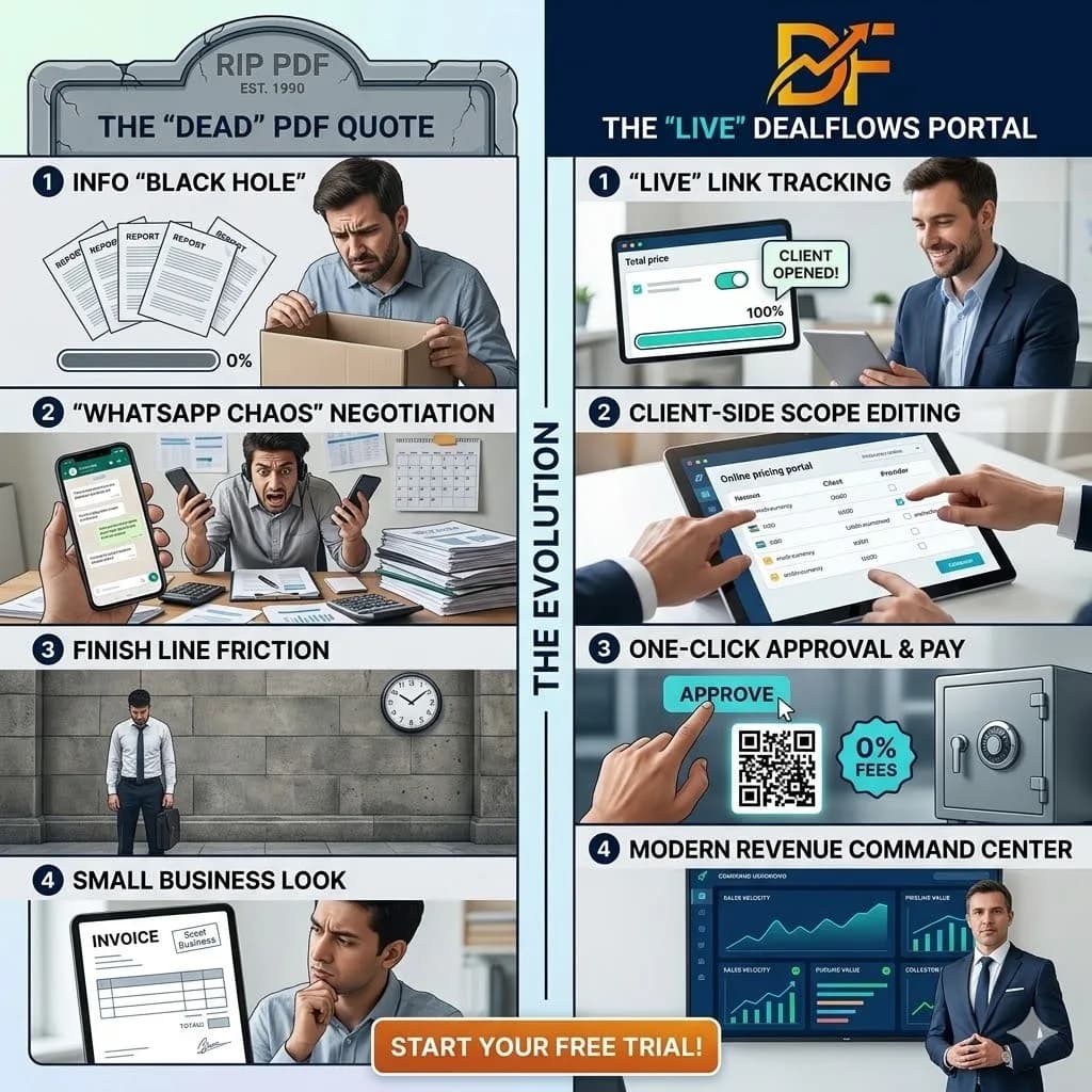 Why Static PDF Quotes are Killing Your Sales (And What to Use Instead)